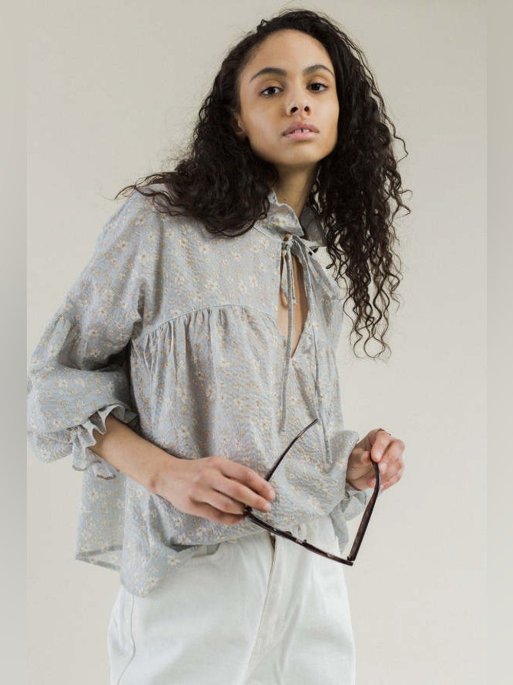BRONZE AGE LOUIE TOP - BLACK FLORAL $262.00. |PTP- 25” | L- 25” - Picture 5 of 16